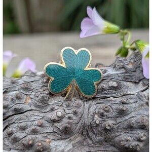 Vintage Shamrock Tie Tack By Hallmark, Irish Pride Gift, Good Luck Charm